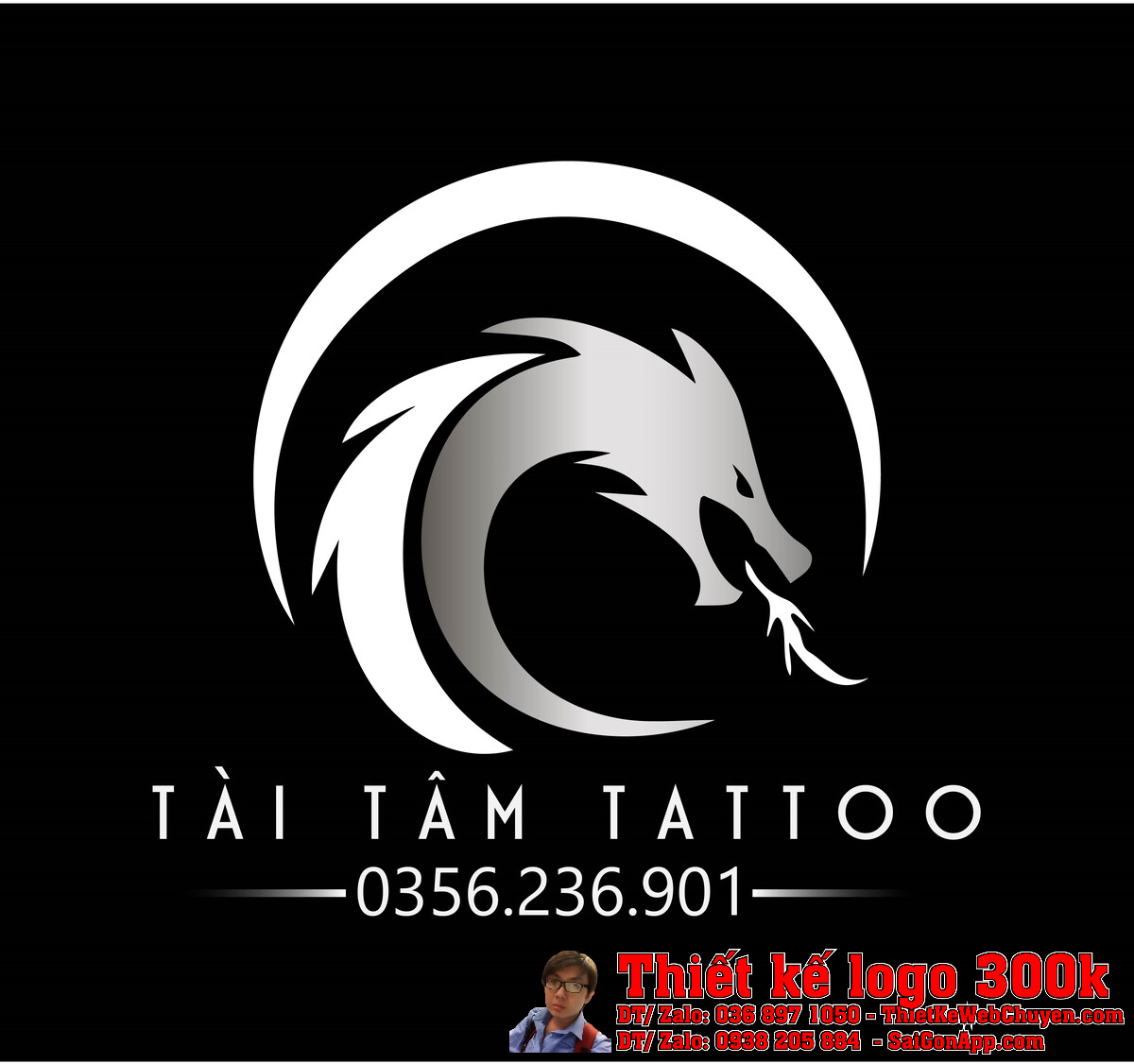Thiết kế logo Tattoo Tài Tâm Thiết kế logo Tattoo Tài Tâm