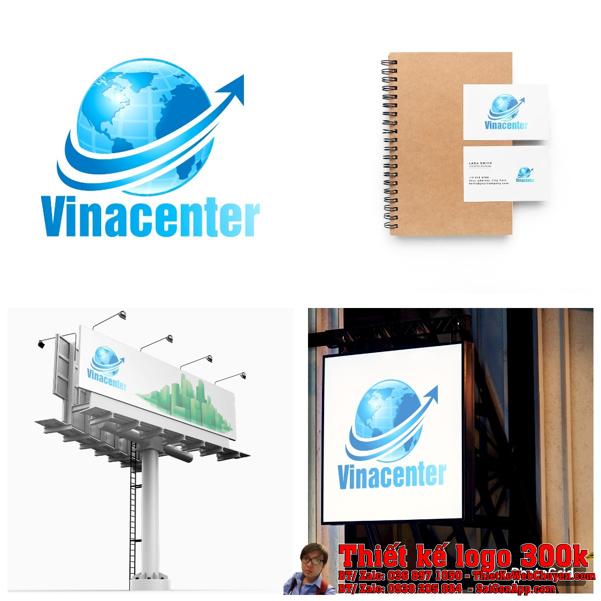 Logo Thế Giới Số Vinacenter phiên bản sắc nét