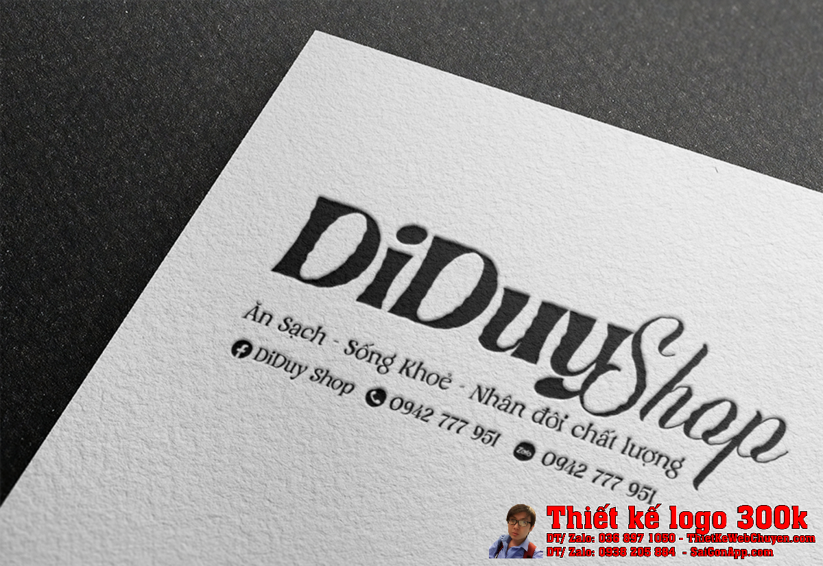 Phối cảnh Thiết kế logo Thực phẩm DiDuy Shop 5