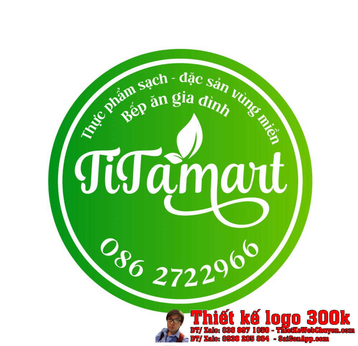 Thiết kế logo Thực phẩm ăn uống TiTamart Thiết kế logo Thực phẩm ăn uống TiTamart chuẩn sạch