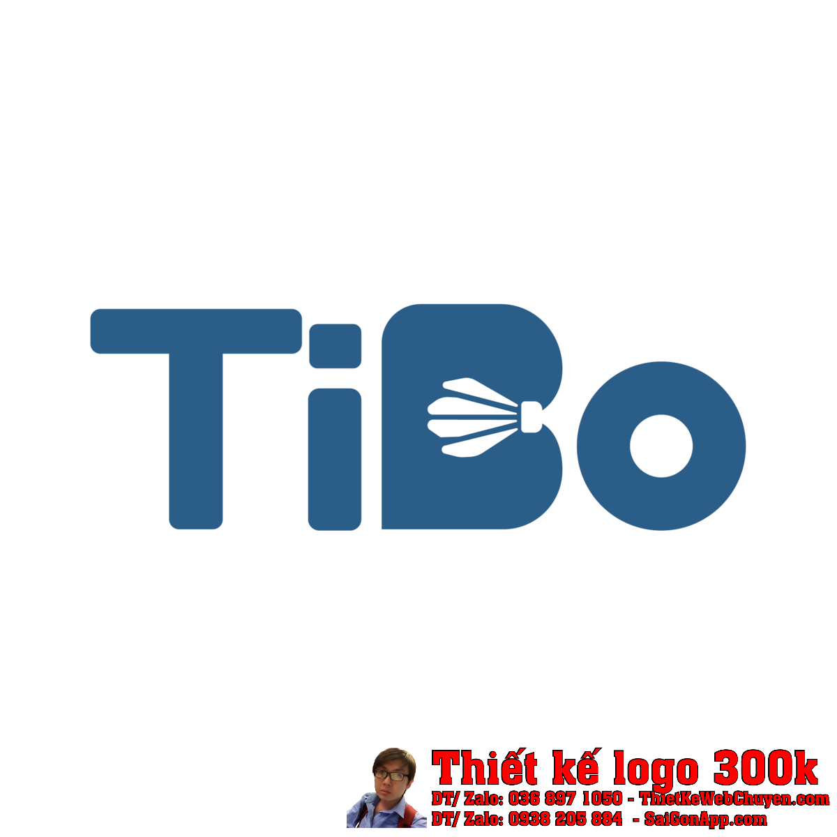 Logo TiBo Badminton trên các vật phẩm