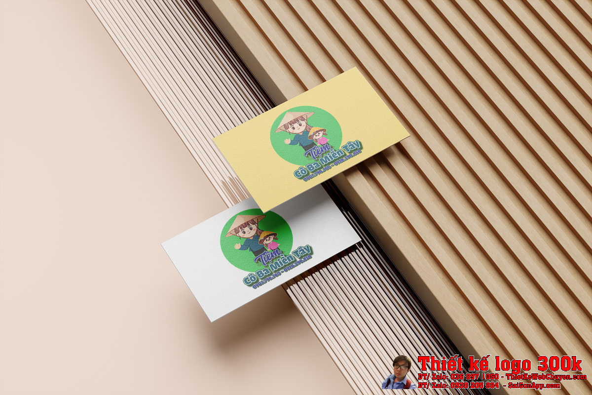 Logo Tiệm Cô Ba Miền Tây chi tiết