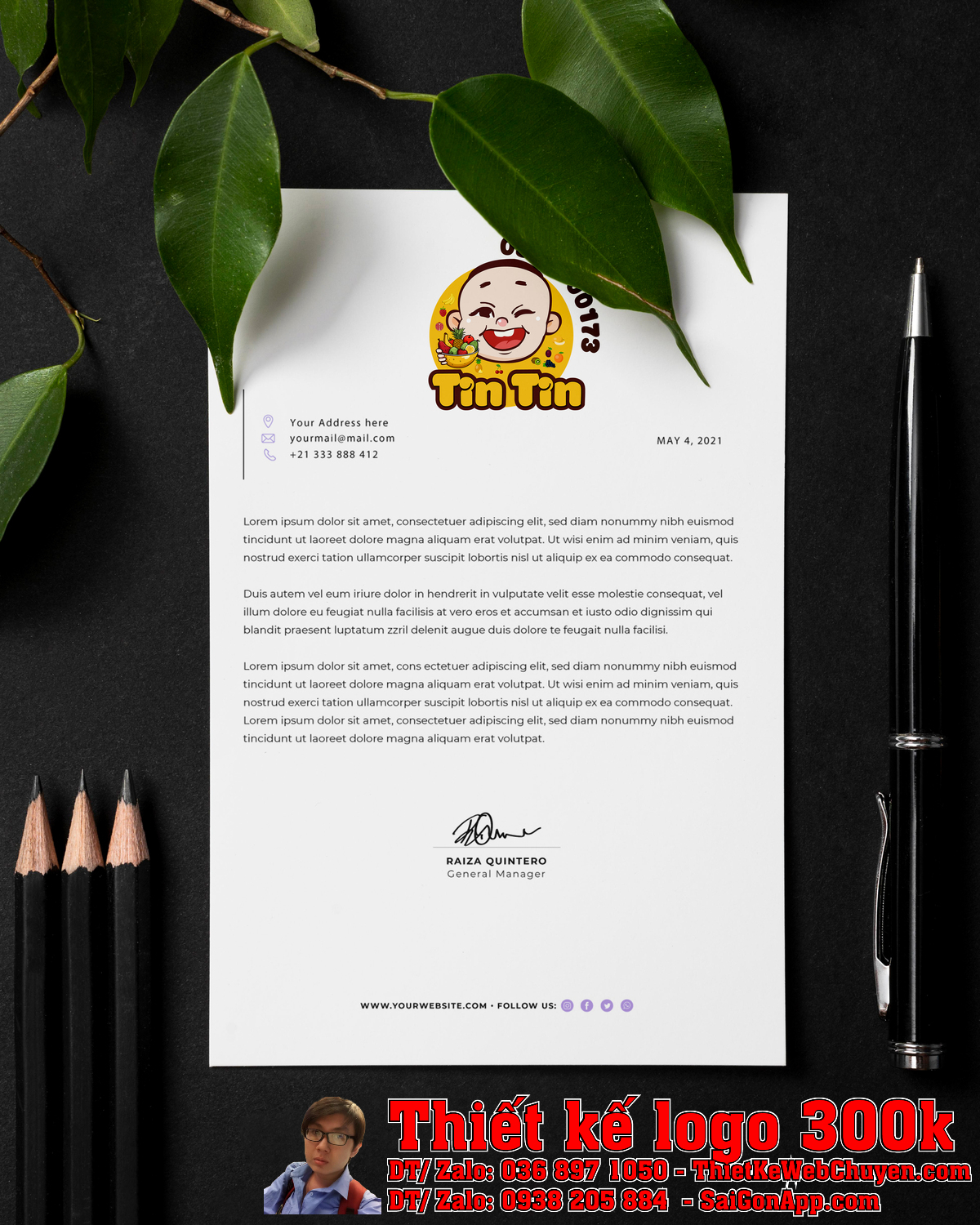 Thiết kế logo Tin Tin mẫu 2