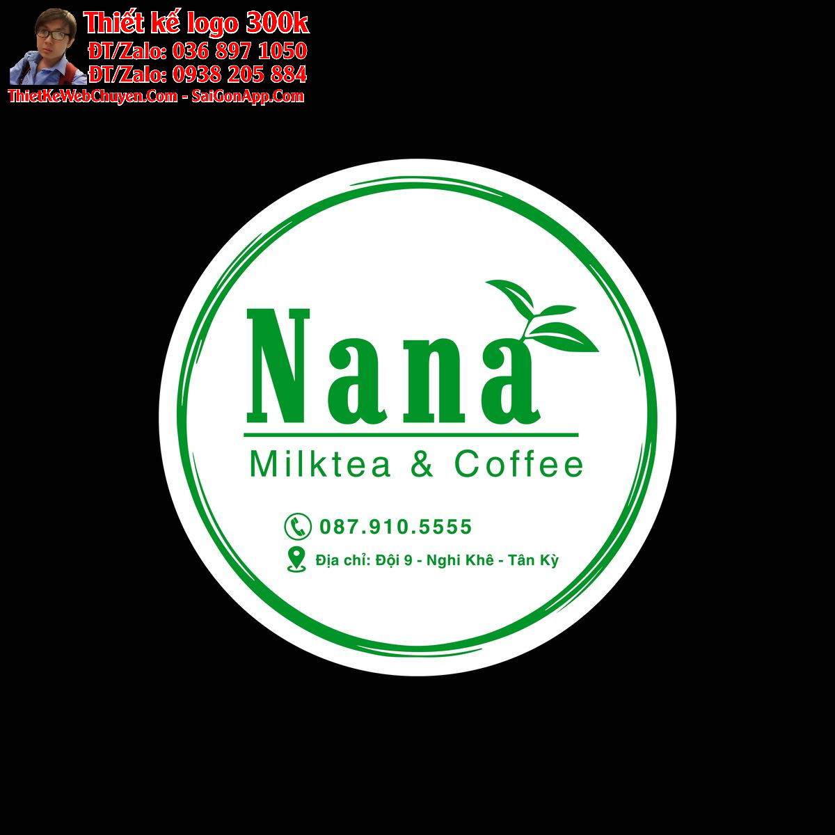 Thiết kế logo Trà sữa và Cà phê NANA