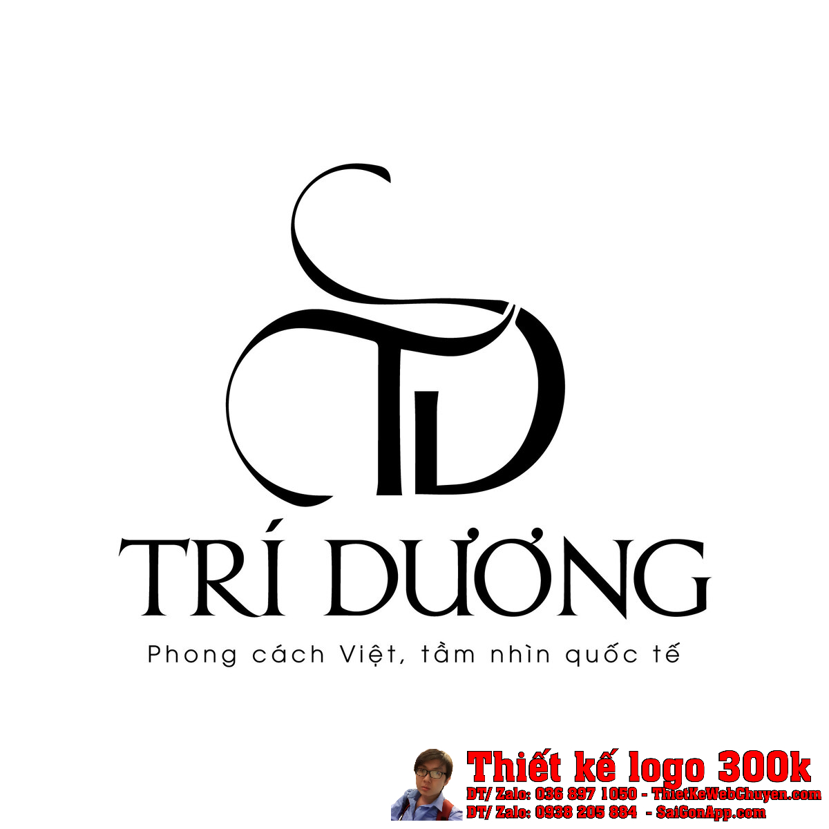 Thiết kế logo Trí Dương trên nền trắng