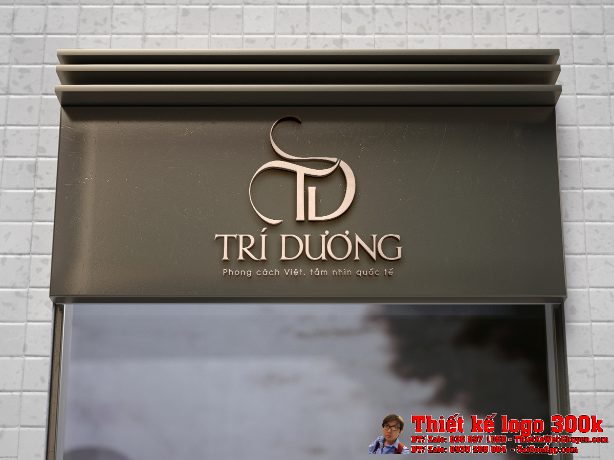 Thiết kế logo Trí Dương phiên bản âm bản