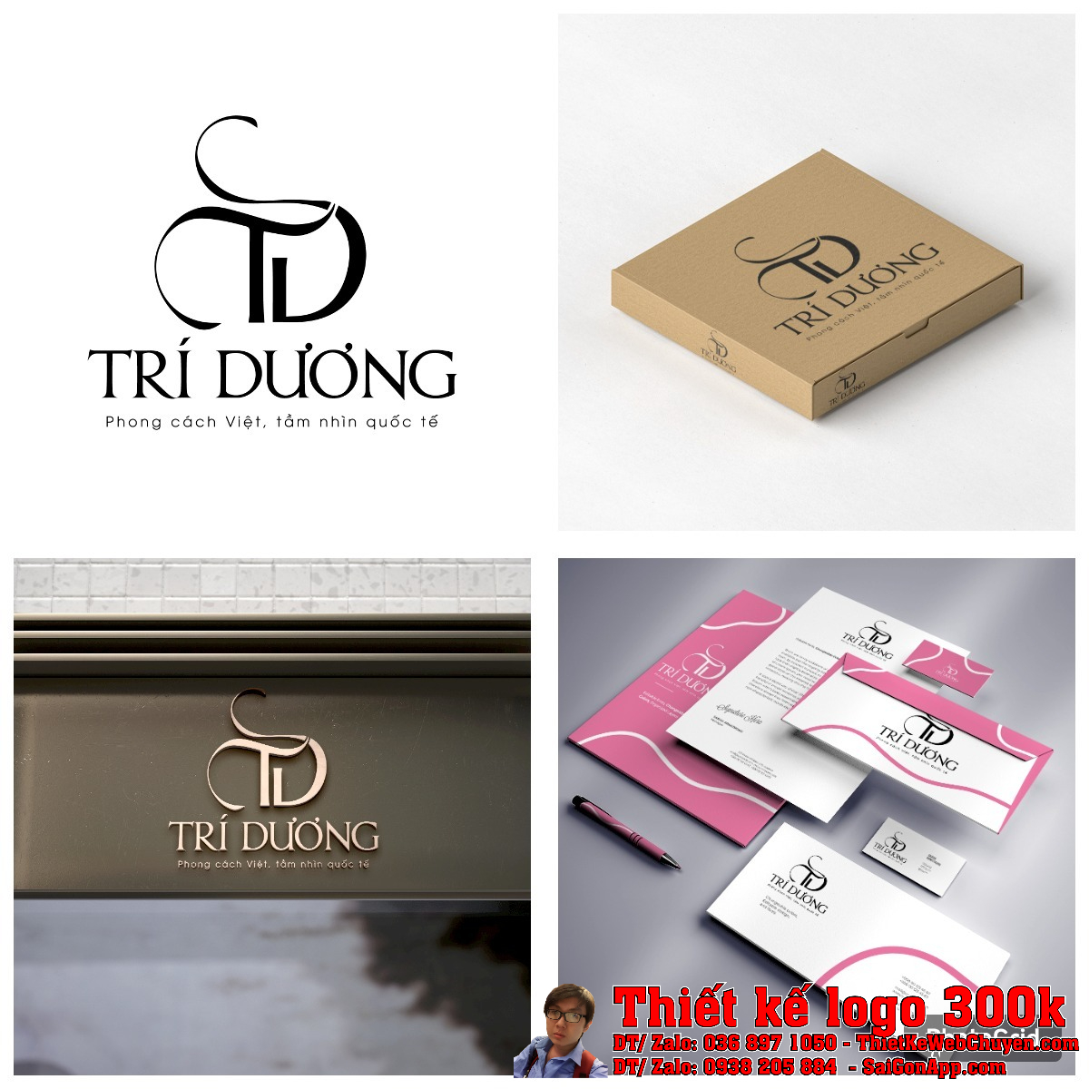Phối cảnh Thiết kế logo Trí Dương