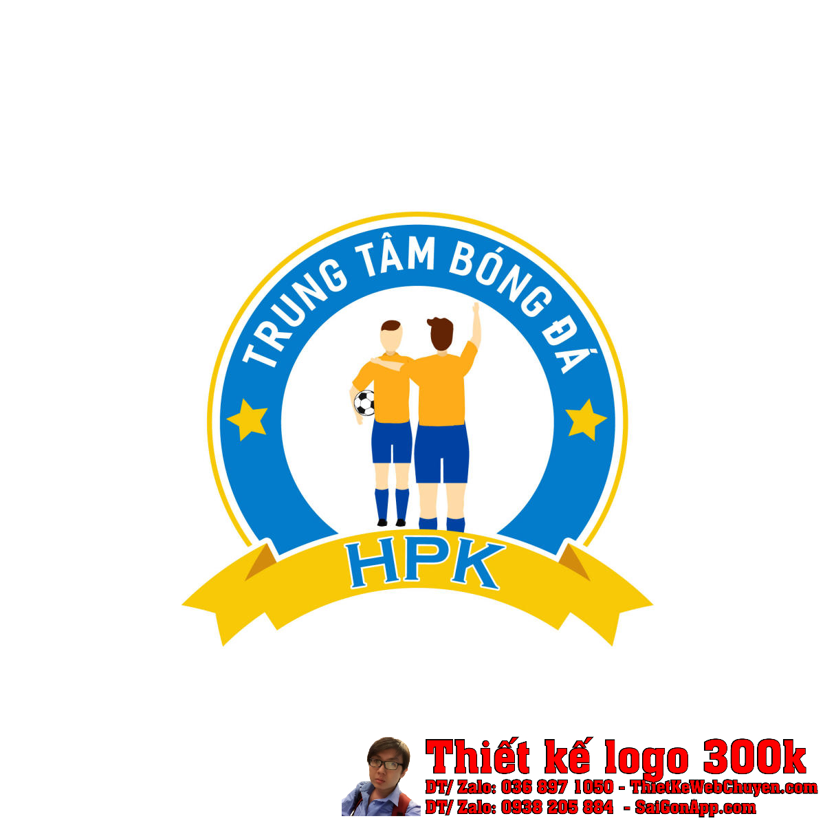 Thiết kế logo Trung Tâm Bóng Đá HPK Thiết kế logo Trung Tâm Bóng Đá HPK - Mẫu logo trung tâm bóng đá