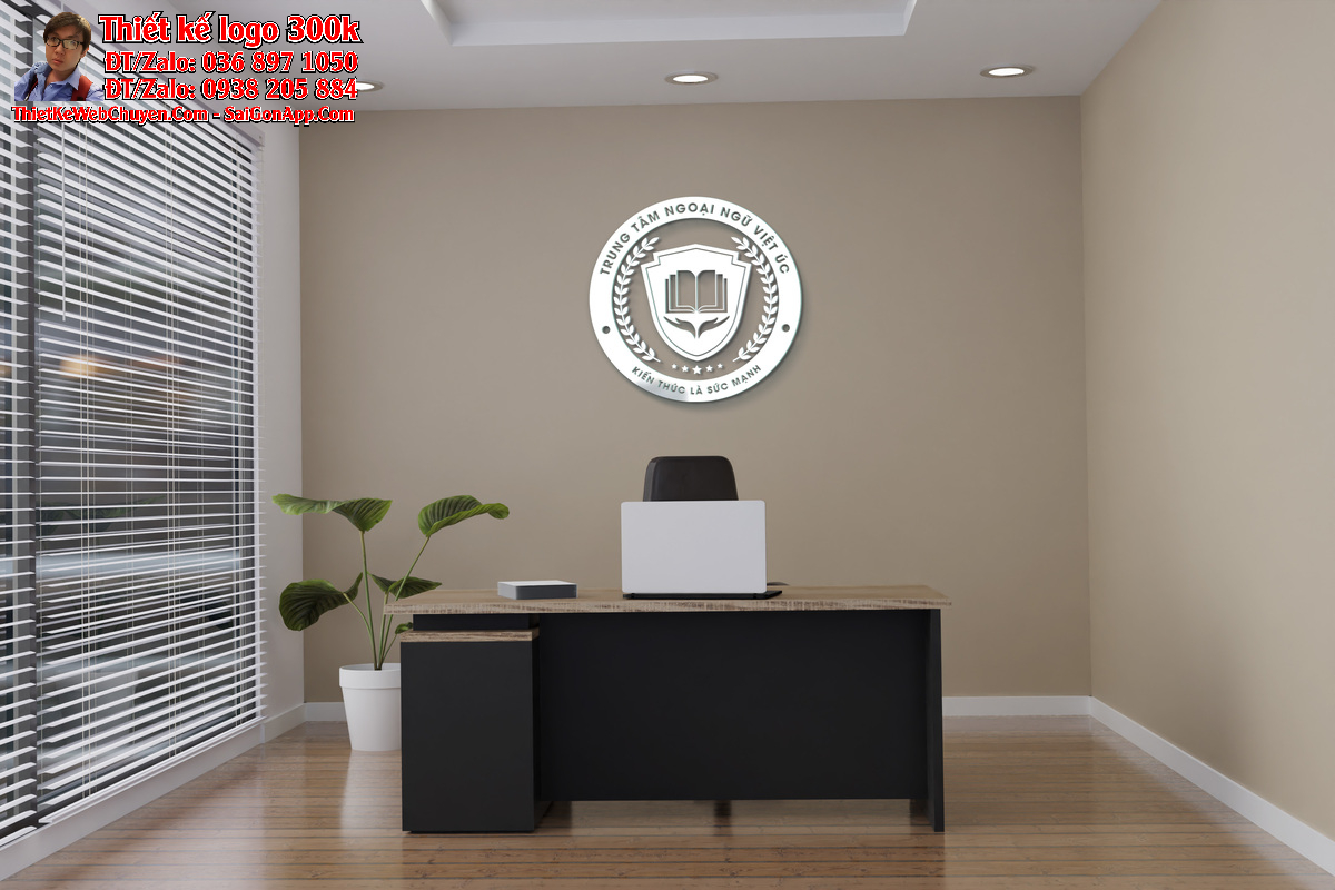 Thiết kế logo Trung tâm Ngoại ngữ VIỆT ÚC Thiết kế logo Trung tâm Ngoại ngữ VIỆT ÚC