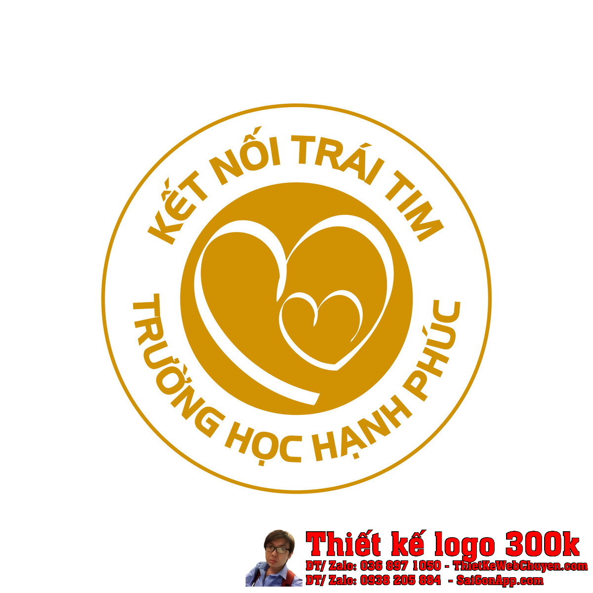 Thiết kế logo Trường Học Hạnh Phúc bản gốc sắc nét
