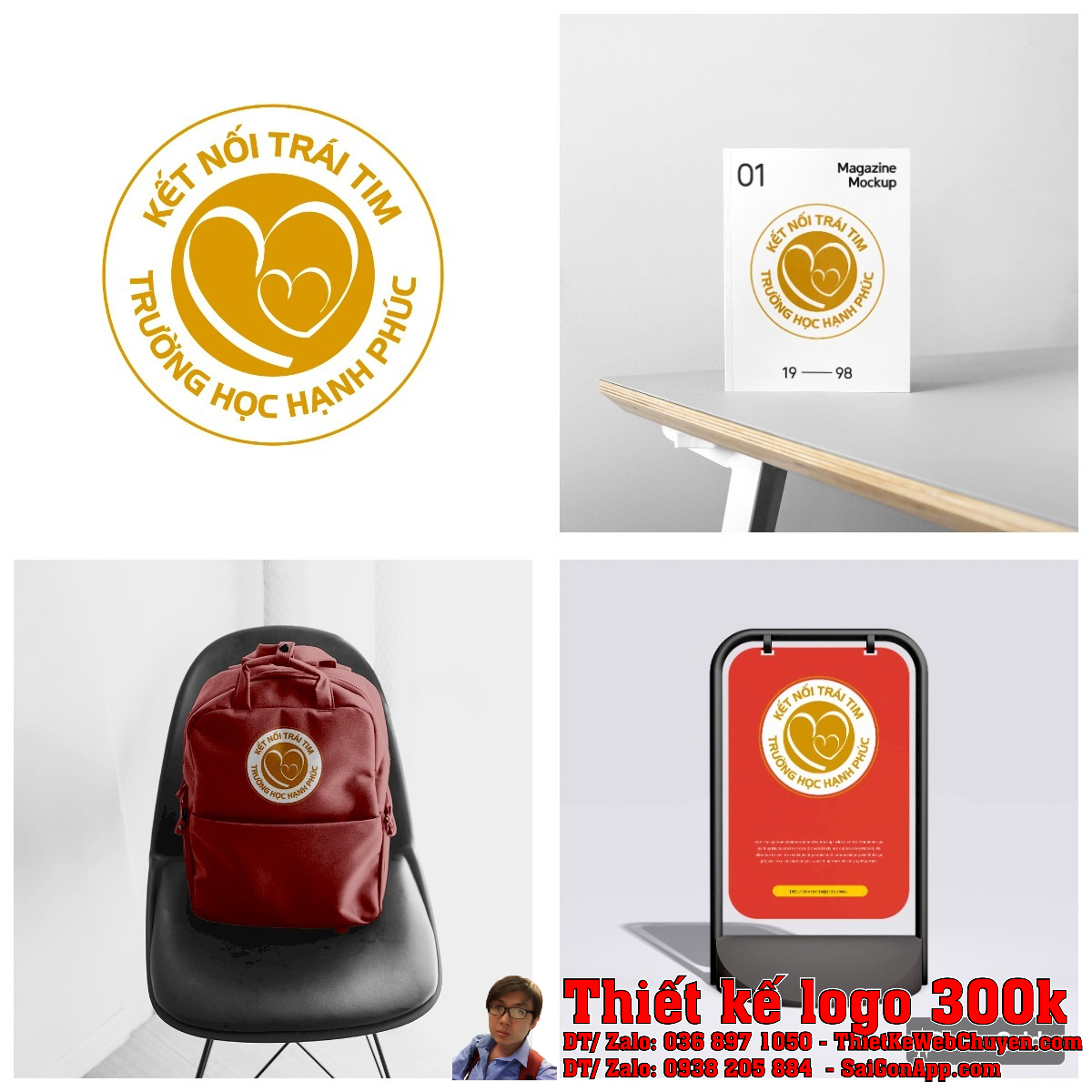 Chi tiết biểu tượng Thiết kế logo Trường Học Hạnh Phúc