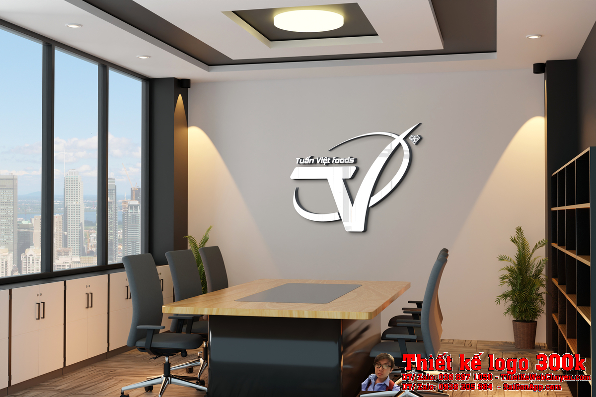 Ứng dụng Thiết kế logo Tuấn Việt trên văn phòng phẩm