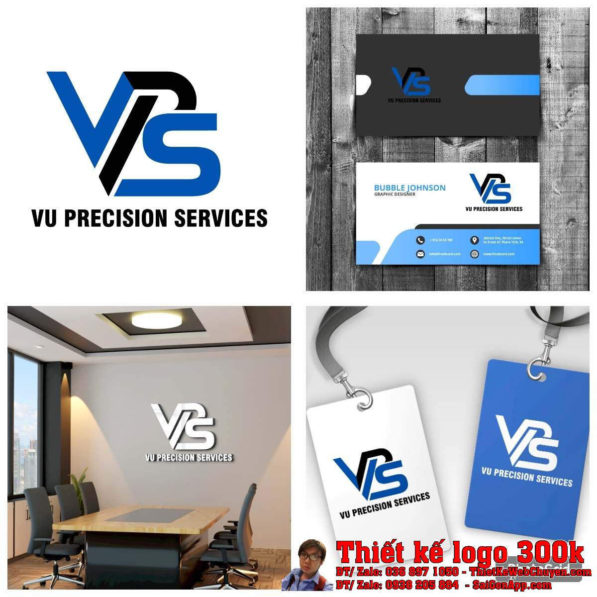 Chi tiết đường nét trong thiết kế logo VPS