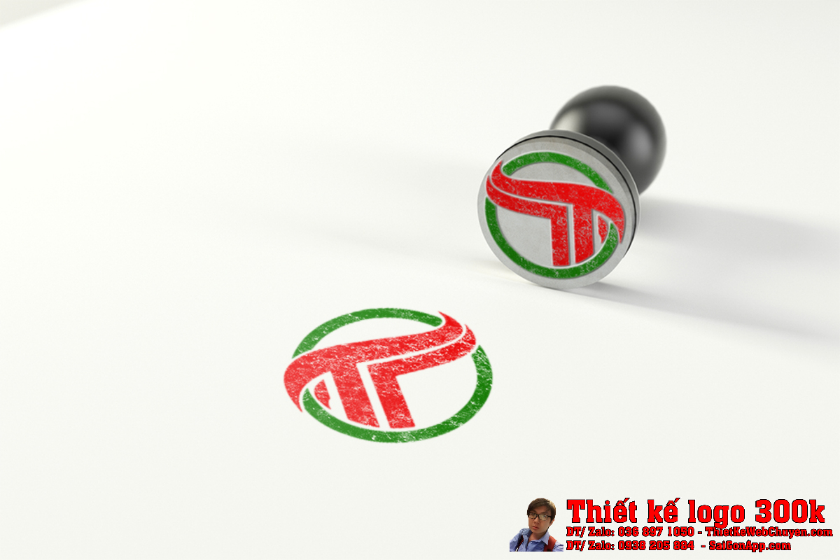 Thiết kế logo Văn phòng Luật sư Trọng Tín trên tài liệu