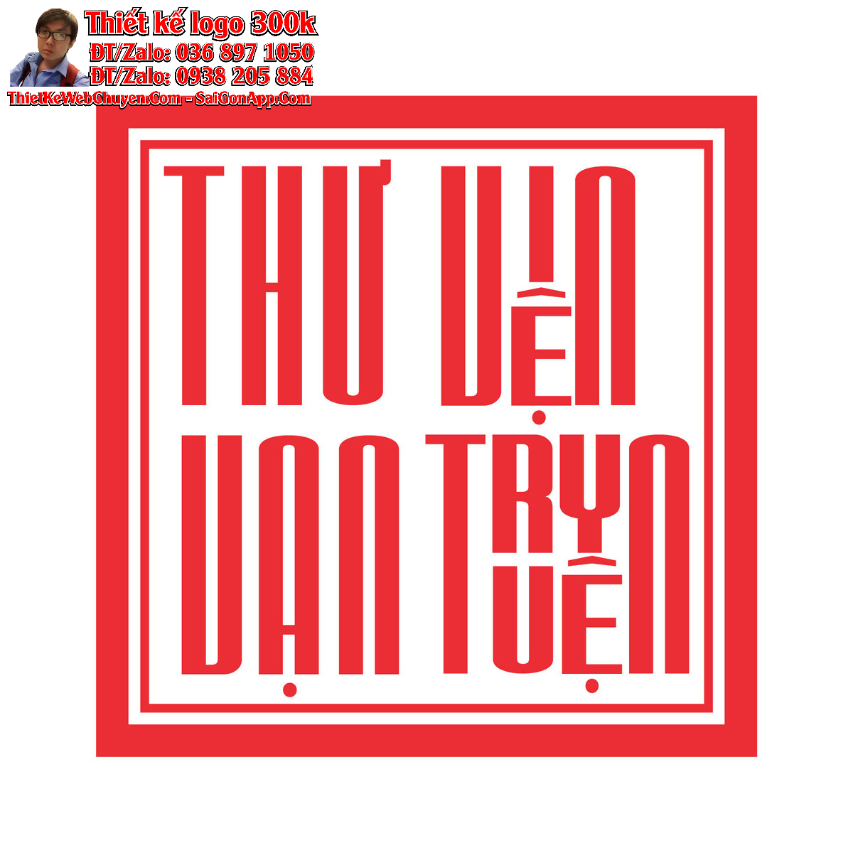 Thiết kế logo Website, YouTube, TikTok Entertainment Thư Viện Vạn Truyện