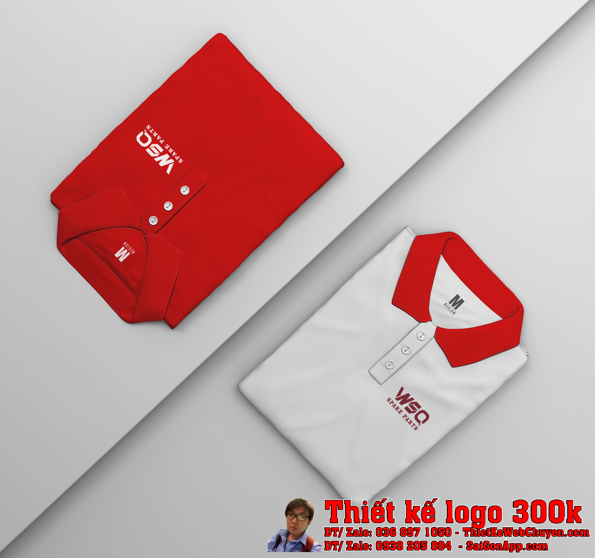 Phối cảnh Thiết kế logo XUẤT NHẬP KHẨU VÀ THIẾT BỊ CÔNG TY WSQ