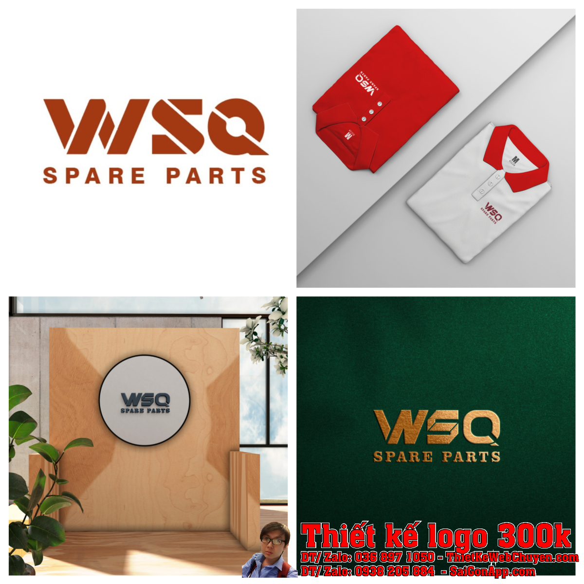 Tổng thể bộ nhận diện Thiết kế logo XUẤT NHẬP KHẨU VÀ THIẾT BỊ CÔNG TY WSQ