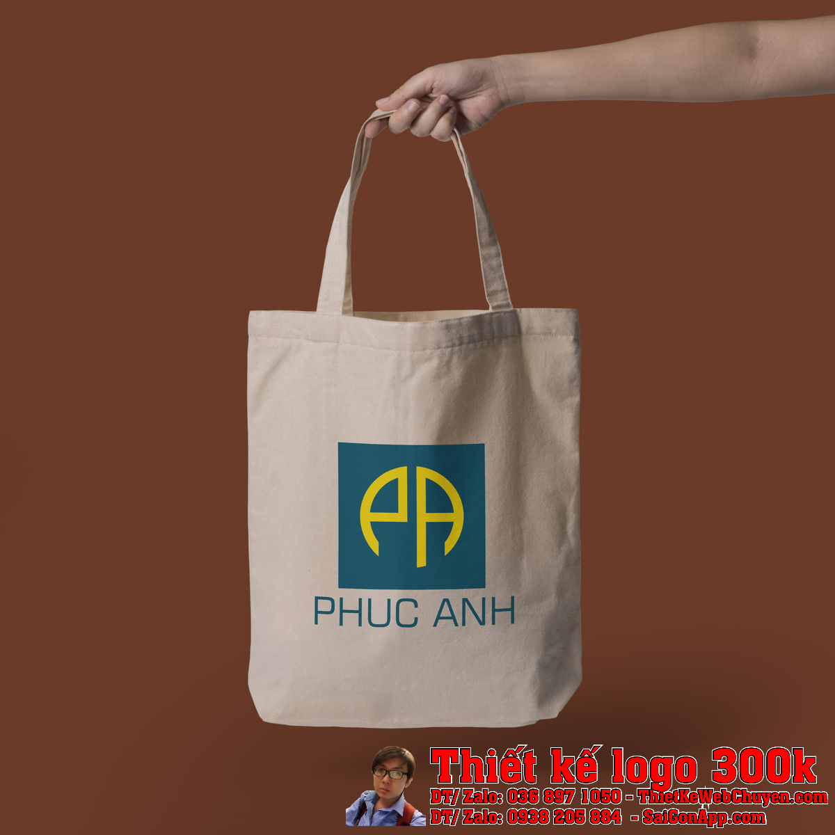 Mẫu 4 Ứng dụng Thiết kế logo Xây Dựng Và Thương Mại Phúc Anh