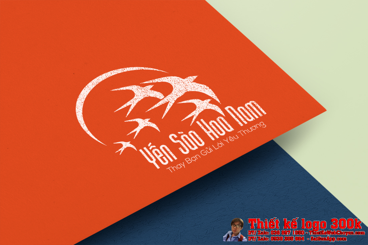 Ứng dụng Thiết kế logo Yến Sào Hoa Nam trên bao bì