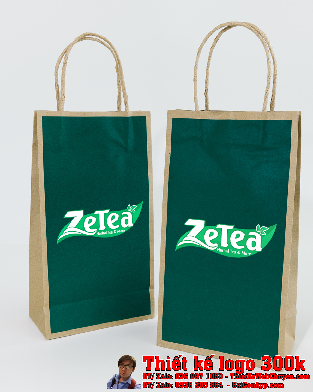 Chi tiết biểu tượng trong Thiết kế logo Ze Tea