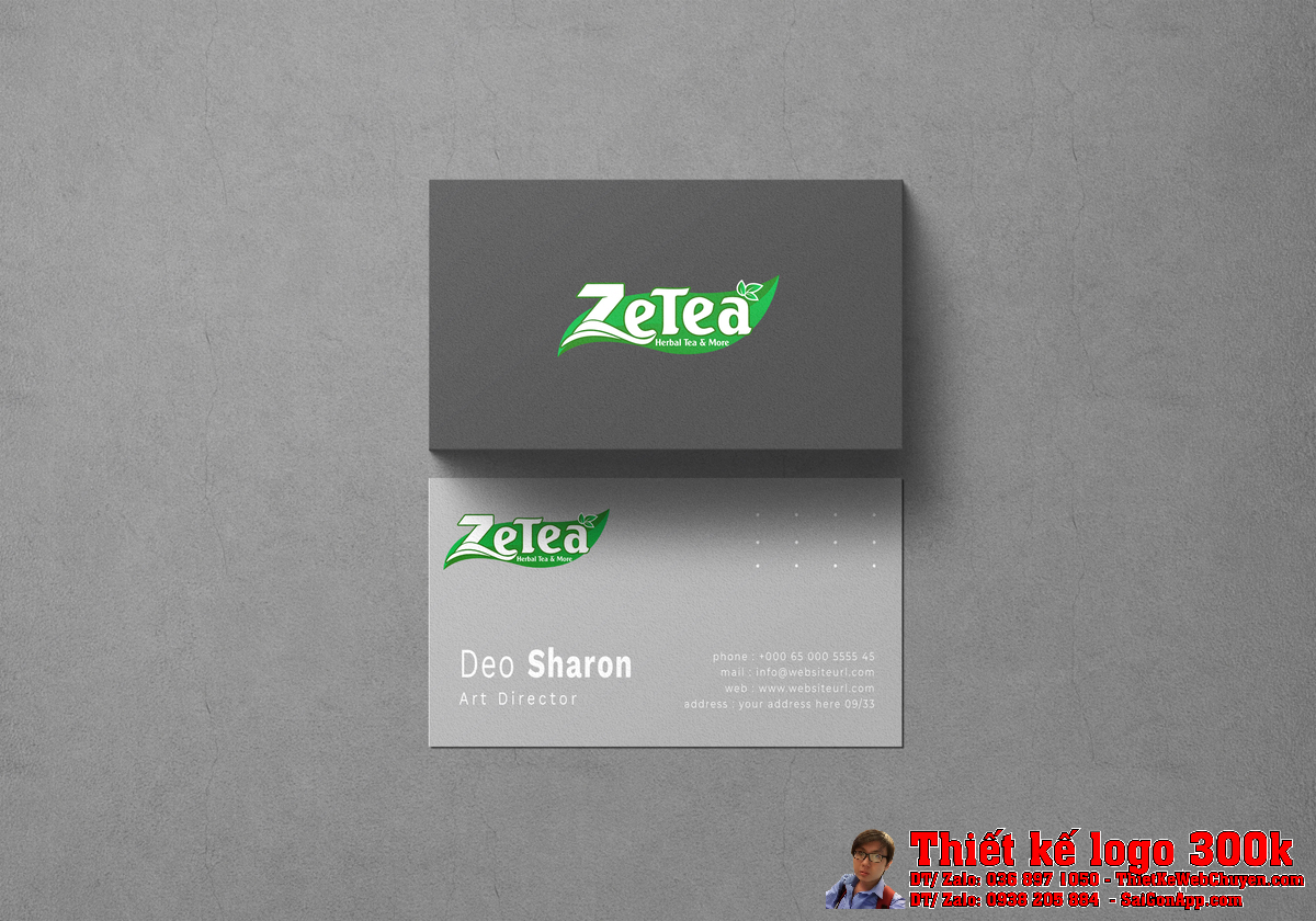 Bảng màu Thiết kế logo Ze Tea