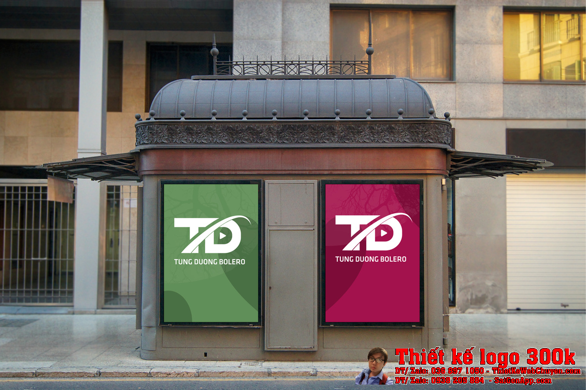 Thiết kế logo âm nhạc Tùng Dương Bolero phiên bản âm bản