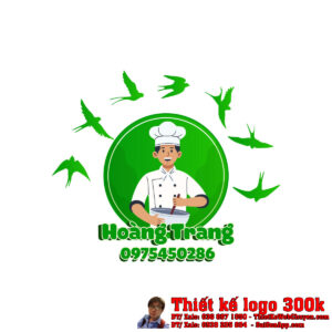 Thiết kế logo ẩm thực Hoàng Trang