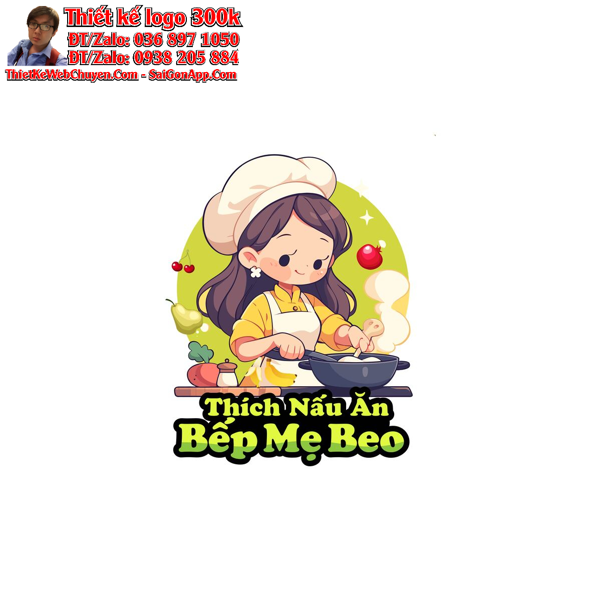 Thiết kế logo ẩm thực Thích Nấu Ăn