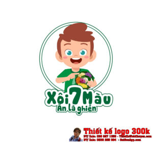 Thiết kế logo ẩm thực Xôi 7 Màu