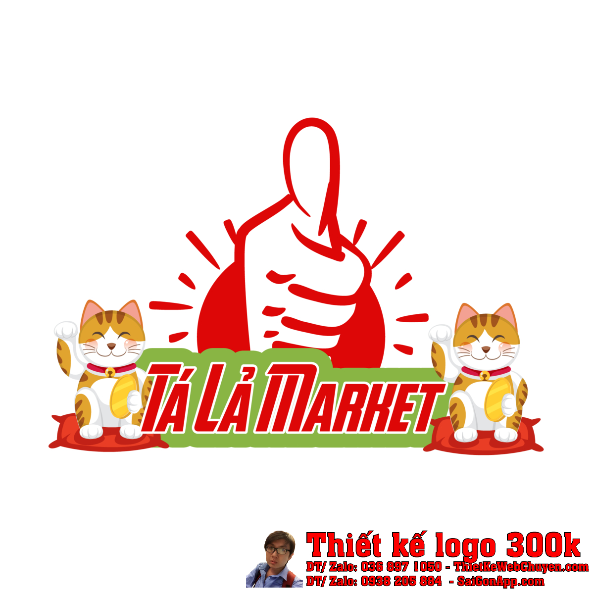 Chi tiết biểu tượng mèo thần tài trong logo