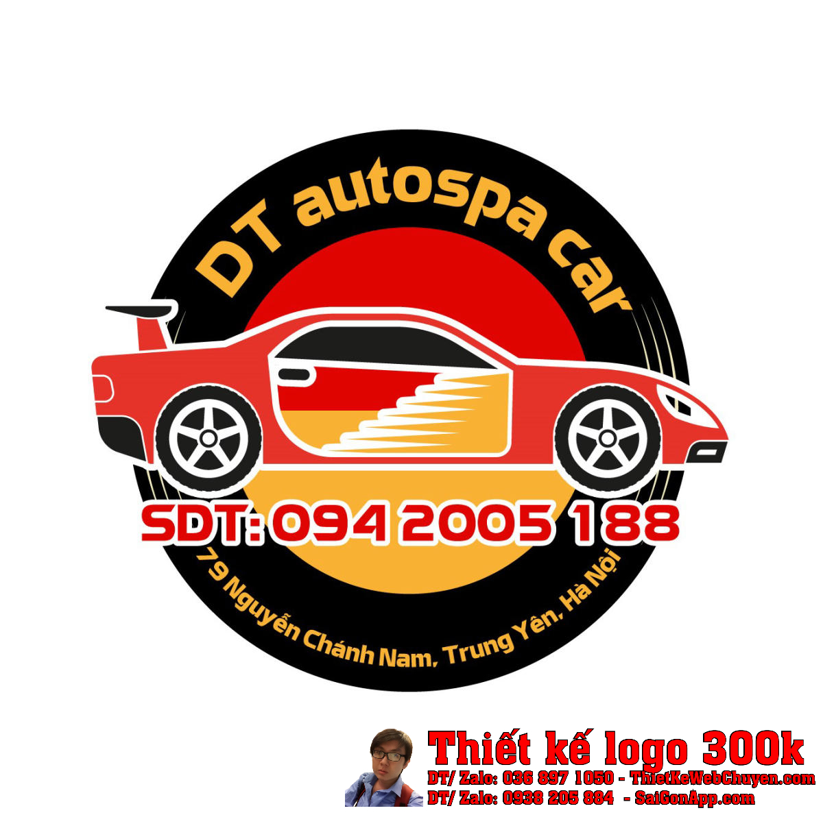 Thiết kế logo bảo dưỡng ô tô DT autospa car