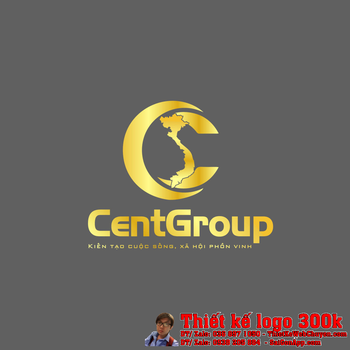 Thiết kế logo bất động sản CentGroup