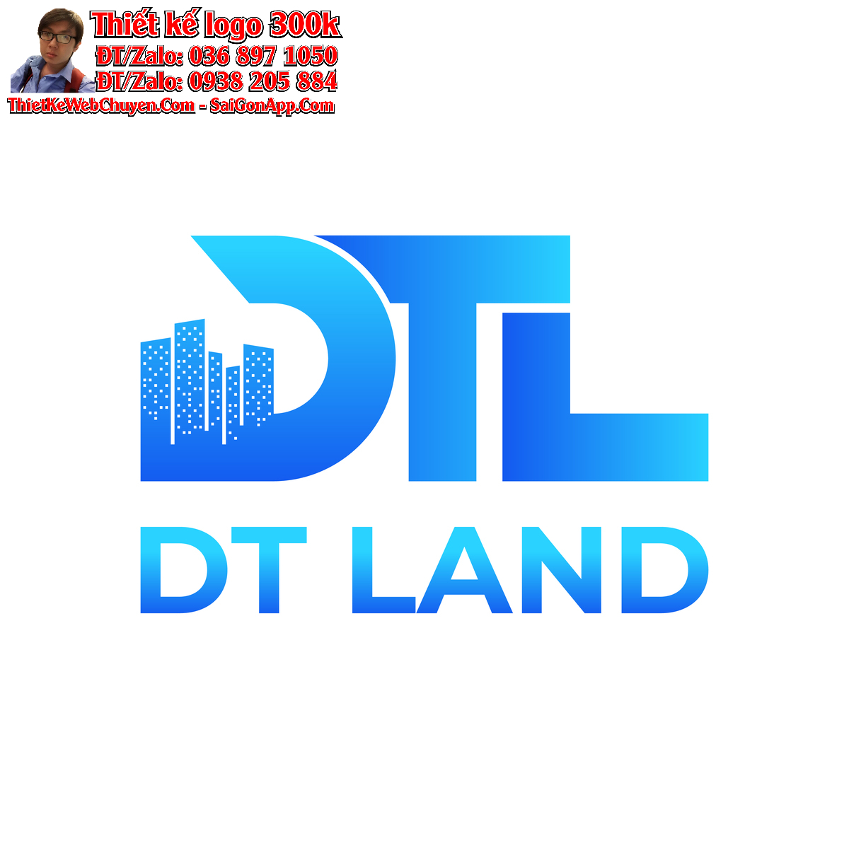 Thiết kế logo bất động sản DT Land