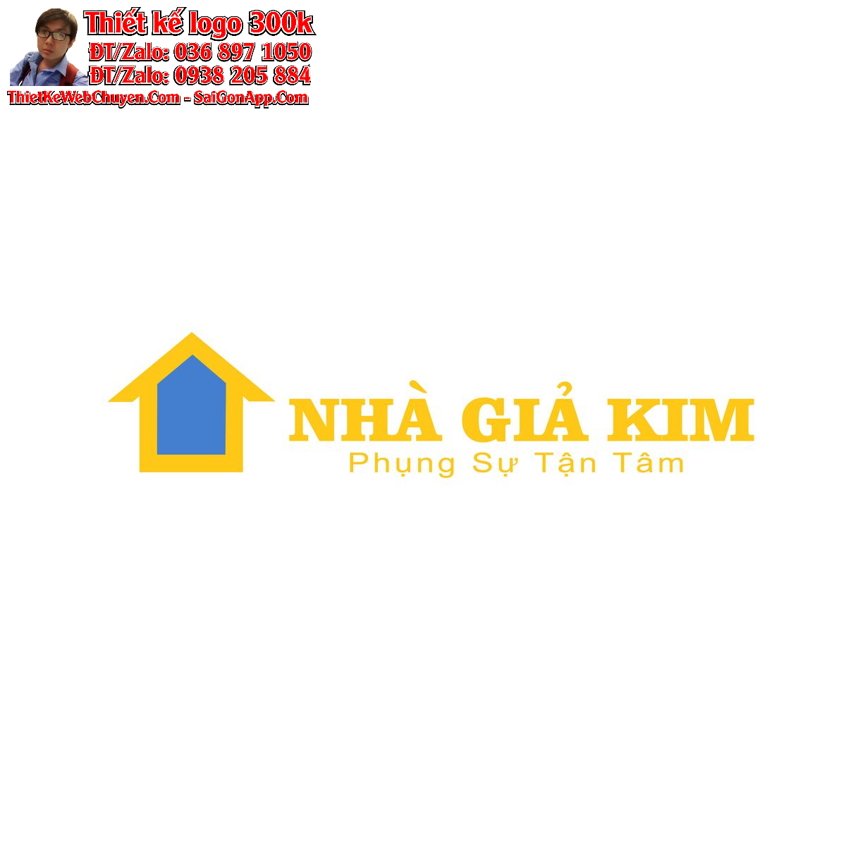 Thiết kế logo bất động sản NHÀ GIẢ KIM