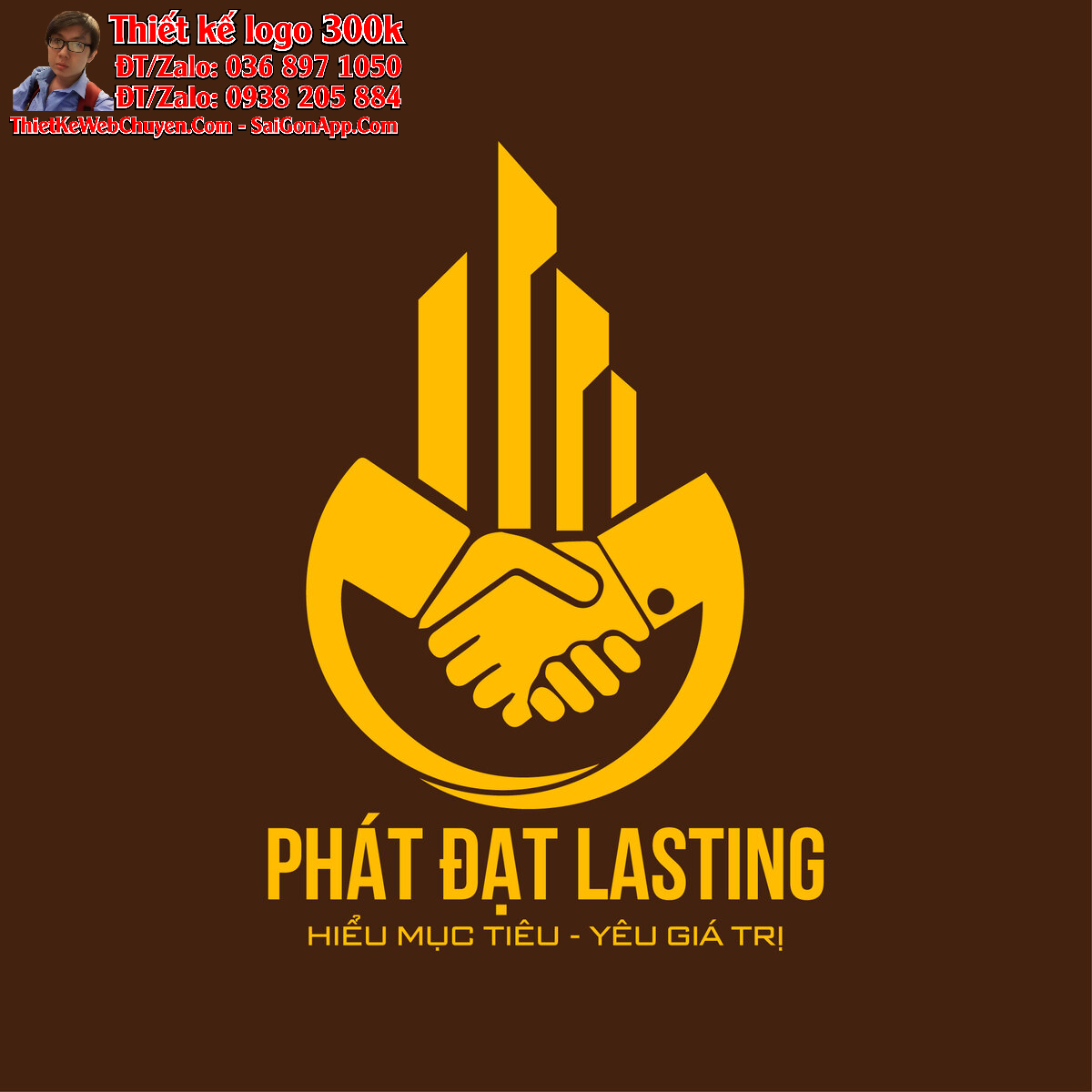 Thiết kế logo bất động sản PHÁT ĐẠT LASTING