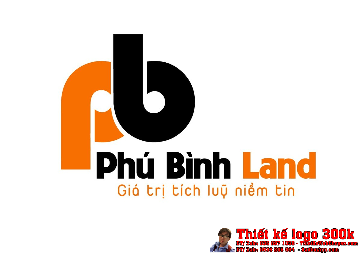 Thiết kế logo bất động sản Phú Bình Land Thiết kế logo bất động sản Phú Bình Land