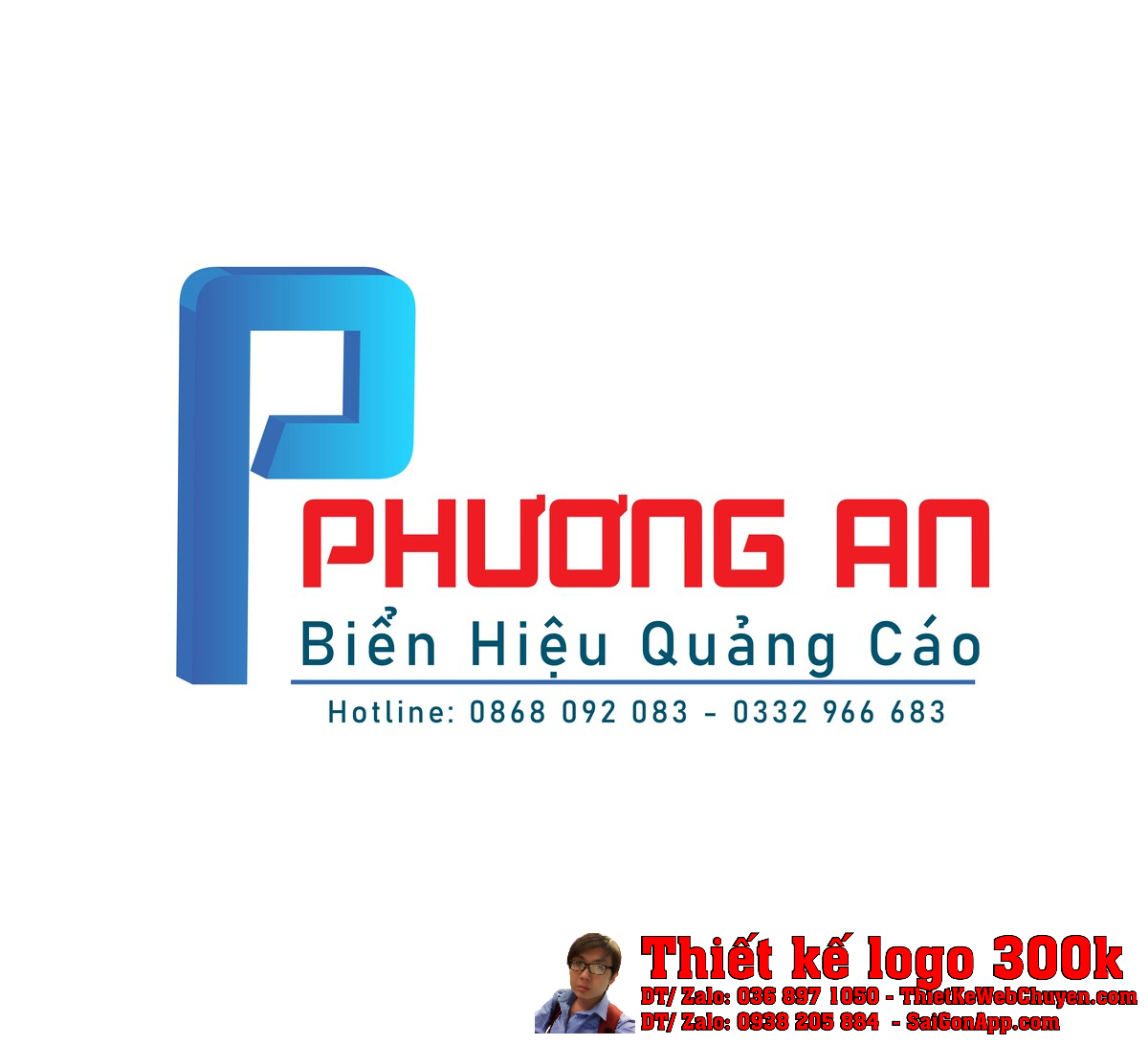 Thiết kế logo biển hiệu QC Phương An Thiết kế logo biển hiệu QC Phương An