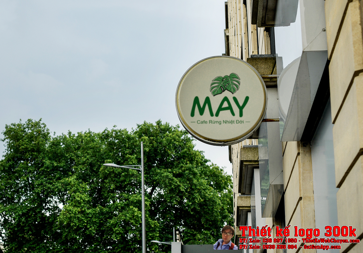 Phối cảnh Thiết kế logo cà phê MÂY