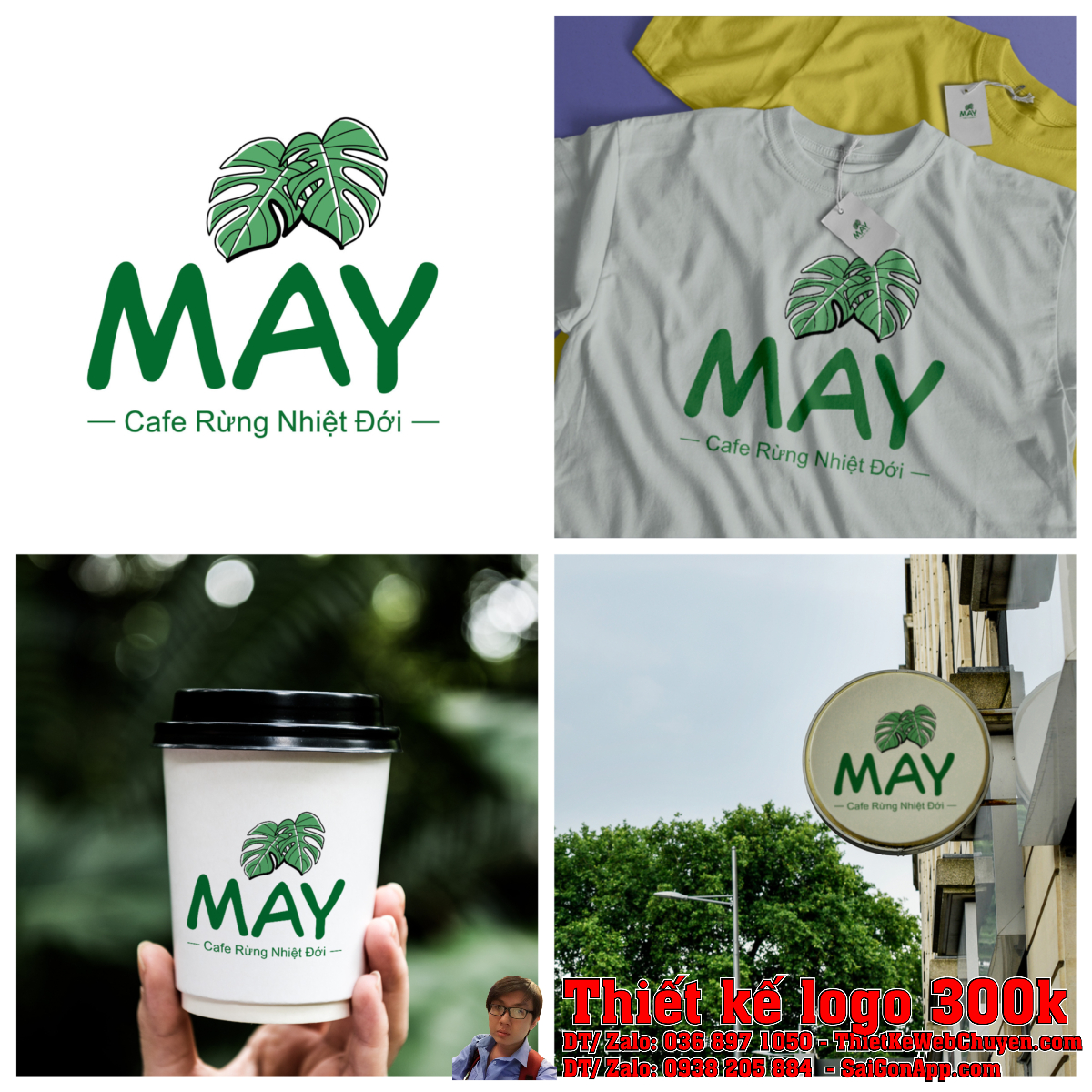 Tổng thể Thiết kế logo cà phê MÂY