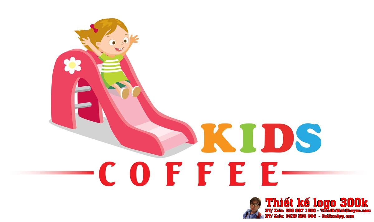 Thiết kế logo cafe vui chơi Alpha Kid Thiết kế logo cafe vui chơi Alpha Kid