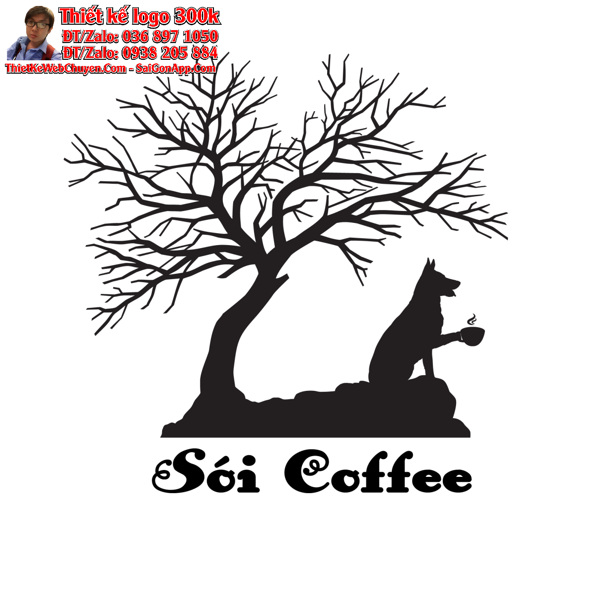 Thiết kế logo cafe Sói Coffee Thiết kế logo cafe Sói Coffee