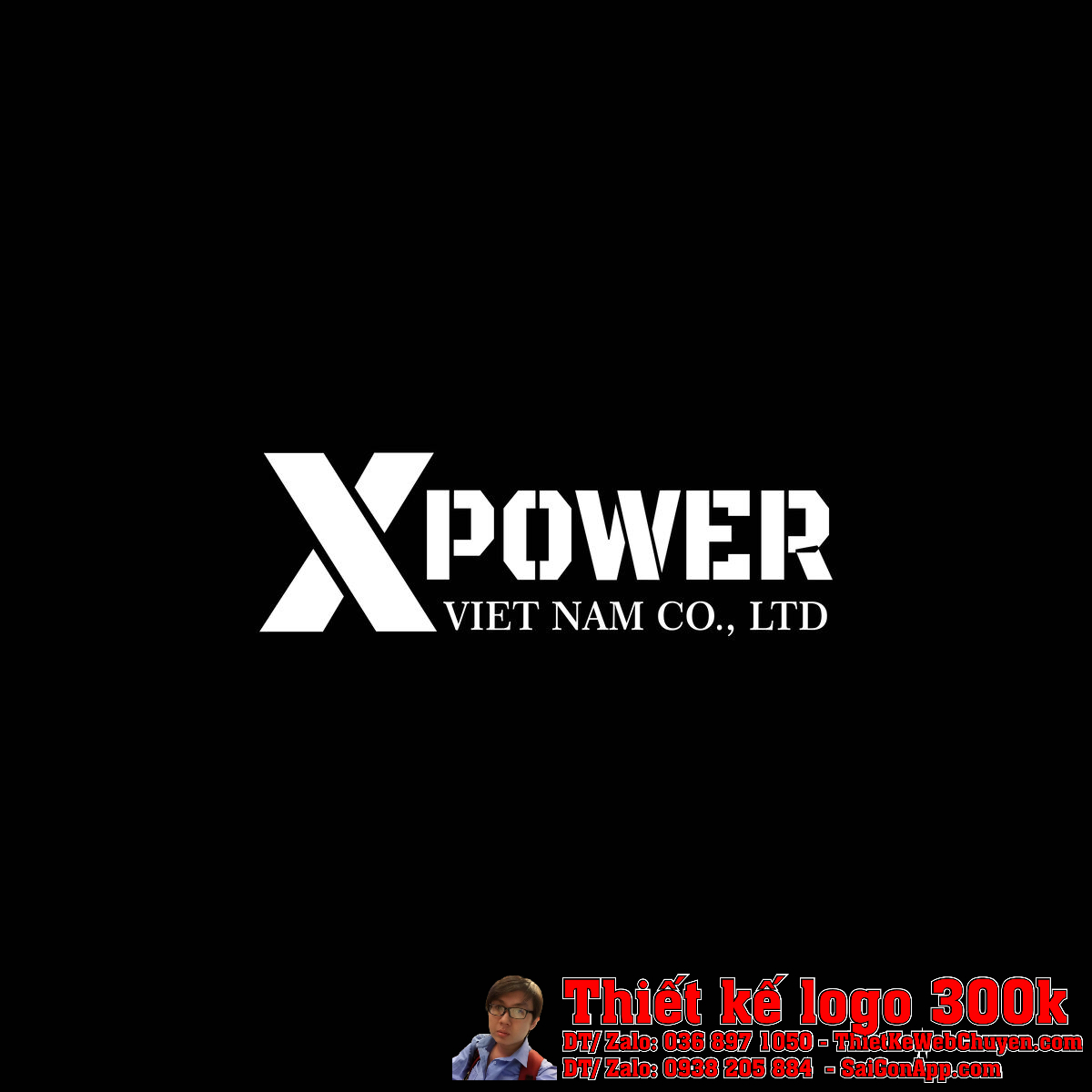 Thiết kế logo cơ khí Công ty XPOWER tổng thể