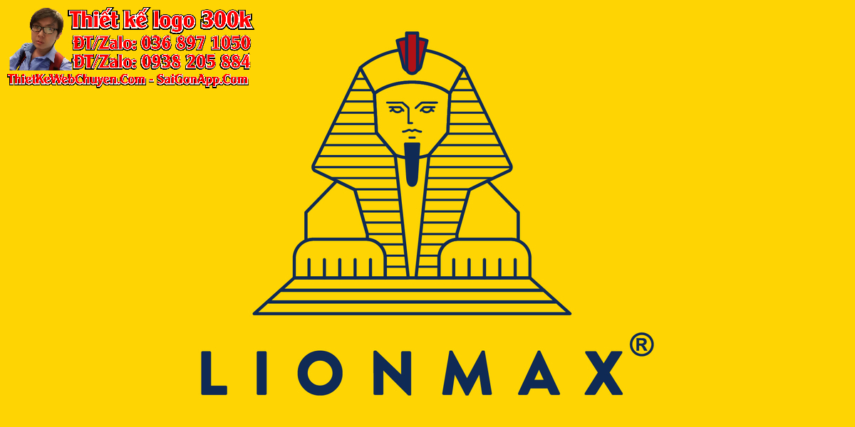 Thiết kế logo cơ khí Lionmax
