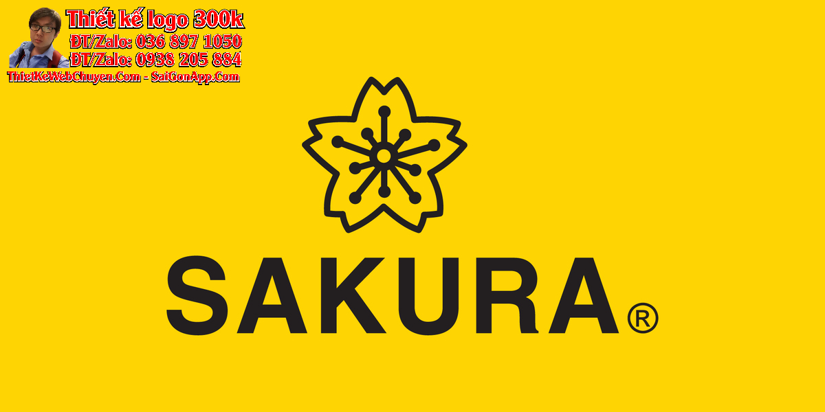 Thiết kế logo cơ khí Sakura