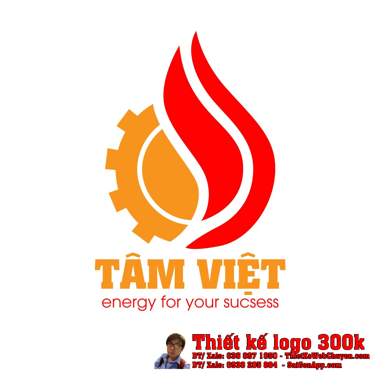 Hình ảnh Thiết kế logo cơ nhiệt TÂM VIỆT chuyên nghiệp Thiết kế logo cơ nhiệt TÂM VIỆT