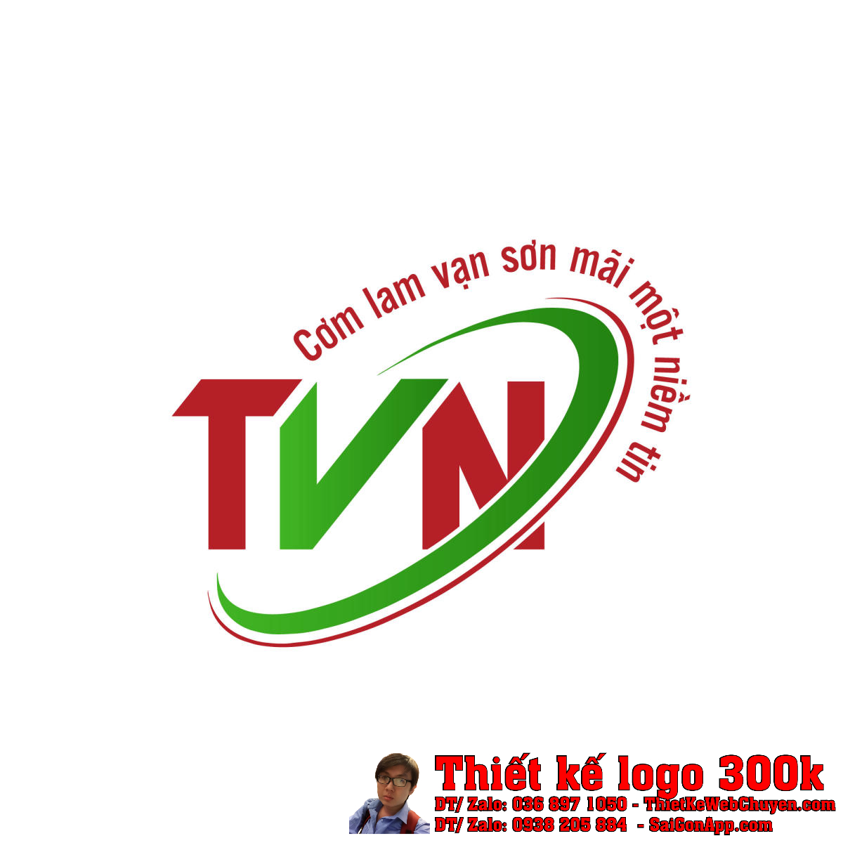 Thiết kế logo cơm lam TVN - Mẫu thiết kế chuẩn SEO