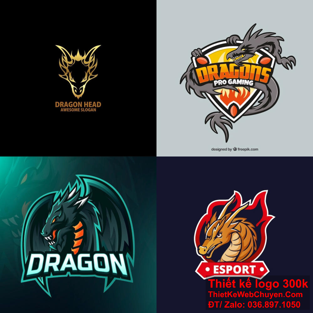 Thiết kế logo con rồng cho thương hiệu của bạn. Thiết kế logo con rồng giá rẻ, chất lượng đảm bảo.