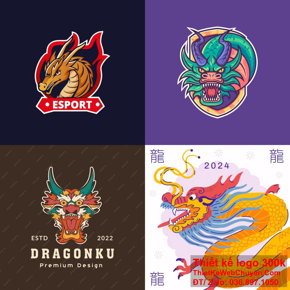 Thiết kế logo con rồng mang phong cách riêng. Thiết kế logo con rồng với sự tận tâm.