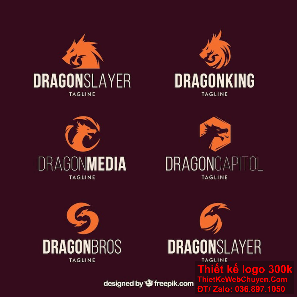 Thiết kế logo con rồng nhanh chóng và chuyên nghiệp. Thiết kế logo con rồng theo phong cách cá nhân.