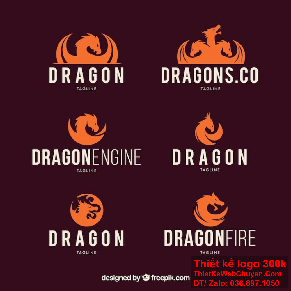 Thiết kế logo con rồng mang phong cách hiện đại. Thiết kế logo con rồng với ý tưởng sáng tạo.
